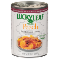 Lucky Leaf Premium Peach Fruit Filling or Topping, 21 Ounce