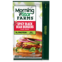 MorningStar Farms Spicy Black Bean Burgers, 9.5 Ounce