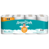 Angel Soft Bathroom Tissue Mega Rolls, 16 Each