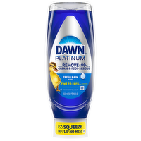 Dawn Platinum EZ-Squeeze Dishwashing Liquid Dish Soap Fresh Rain Scent, 18 Ounce