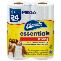 Charmin Essentials Strong Bath Tissue Mega Rolls, 6 Each