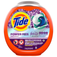 Tide Power PODS Febreze Odor Eliminators Spring & Renewal Laundry Detergent Pacs, 25 Each