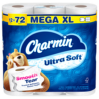 Charmin Ultra Soft Bath Tissue Super Mega Rolls, 12 Each