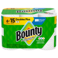 Bounty Select-A-Size Paper Towels Doubles Plus Rolls, 6 Each