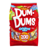 Dum Dums Original Mix Pops Candy, 200 Each