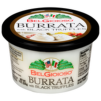 BelGioioso Burrata Cheese with Black Truffles, 8 Ounce