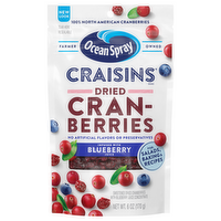 Ocean Spray Blueberry Craisins Dried Cranberries, 6 Ounce