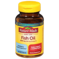 Nature Made Fish Oil Burp-Less 1200mg Softgels, 60 Each