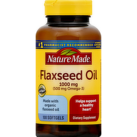 Nature Made Flaxseed Oil 1000mg Liquid Softgels, 100 Each