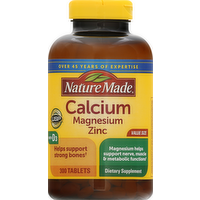 Nature Made Calcium Magnesium Zinc Tablets with Vitamin D, 300 Each