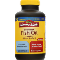 Nature Made Burp-Less Fish Oil 1200mg Softgels, 200 Each