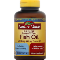 Nature Made Burp-Less Fish Oil 1200mg Softgels, 120 Each