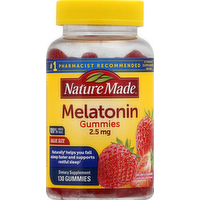 Nature Made Melatonin 2.5mg Gummies Dreamy Strawberry Flavor, 130 Each