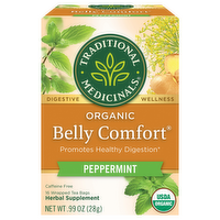 Traditional Medicinals Organic Belly Comfort Peppermint Herbal Tea, 16 Each