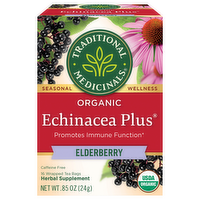 Traditional Medicinals Organic Echinacea Plus Elderberry Herbal Tea, 16 Each