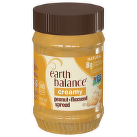 Earth Balance Creamy Natural Peanut Butter with Flaxseed, 16 Ounce