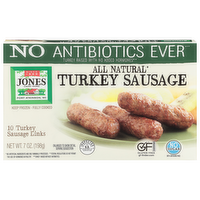 Jones Dairy Farm Antibiotic Free No Sugar Turkey Sausage Links, 7 Ounce