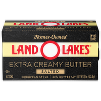 Land O'Lakes Extra Creamy Salted Butter European Style, 16 Ounce