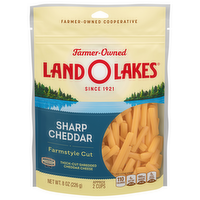 Land O'Lakes Farmstyle Thick Cut Shredded Sharp Cheddar Cheese, 8 Ounce