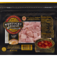 Kentucky Legend Lower Sodium Hickory Smoked Cubed Ham, 8 Ounce