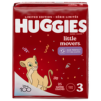 Huggies Little Movers Diapers Size 3 (16-28 lbs.), 25 Each