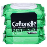 Cottonelle GentlePlus Flushable Wipes, 4 Each