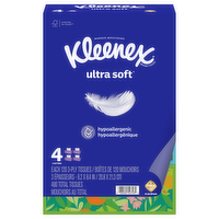 Kleenex Ultra Soft Facial Tissues, 4 Each