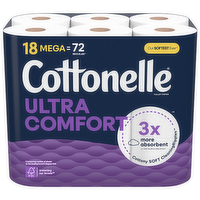 Cottonelle Ultra Comfort Bath Tissue Mega Rolls, 18 Each