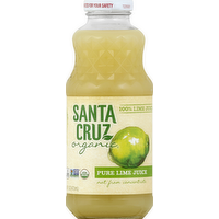 Santa Cruz Organic Pure 100% Lime Juice, 16 Ounce