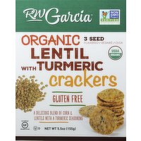 RW Garcia Organic Gluten Free Lentil with Turmeric Crackers, 5.5 Ounce