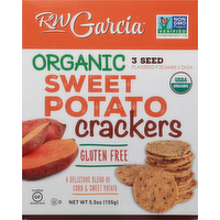 RW Garcia Organic Gluten Free Sweet Potato Crackers, 5.5 Ounce