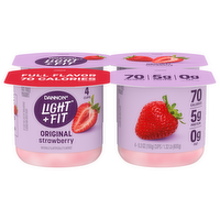 Dannon Light & Fit Strawberry Nonfat Yogurt, 4 Each