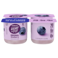 Dannon Light & Fit Blueberry Nonfat Yogurt, 4 Each