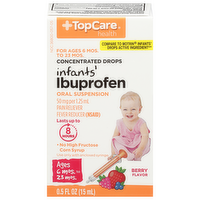 TopCare Infant Ibuprofen Concentrated Drops Berry Flavor Pain Reliever & Fever Reducer, 0.5 Ounce