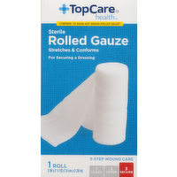 TopCare Sterile Rolled Gauze for Securing a Dressing, 2.5 Yard