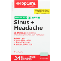 TopCare Sinus Congestion and Pain Cool Ice Caplets, 24 Each