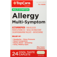 TopCare Allergy Multi-Sympton Caplets, 24 Each