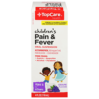 TopCare Children's Pain & Fever Relief Liquid Grape Flavor, 4 Ounce