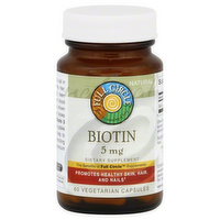 Full Circle Market Biotin 5mg Vegetarian Capsules, 60 Each