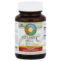 Full Circle Market Vitamin C 500 mg with Rose Hips Tablets, 100 Each