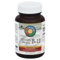 Full Circle Market Vitamin B12 500 mcg Prolonged Release Tablets, 100 Each