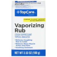 TopCare Vaporizing Rub Cough Suppressant Topical Analgesic, 3.53 Ounce
