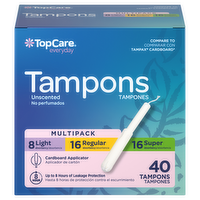 TopCare Multipack Tampons with Cardboard Applicator, 40 Each