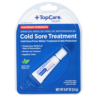 TopCare Cold Sore Treatment Maximum Strength Cold Sore Fever Blister Treatment & First Aid Antiseptic, 1 Each
