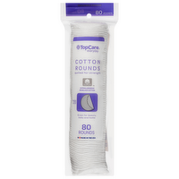 TopCare Premium Cotton Rounds, 80 Each