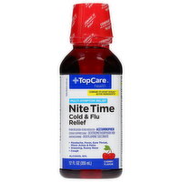 TopCare Nighttime Cold and Flu Relief Cherry Syrup, 12 Ounce