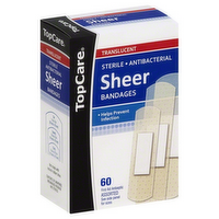 TopCare Sheer Bandages Assorted Sizes, 60 Each