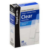 TopCare Clear Bandages All One Size, 30 Each