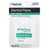 TopCare Mint Waxed Dental Floss, 100 Yard