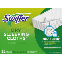 Swiffer Sweeper Dry Sweeping Cloths Pad Refills, 32 Each